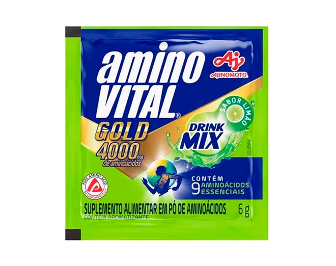 BCAA Ajinomoto AminoVital Gold Drink Sachê Limão 6g BCAA Ajinomoto